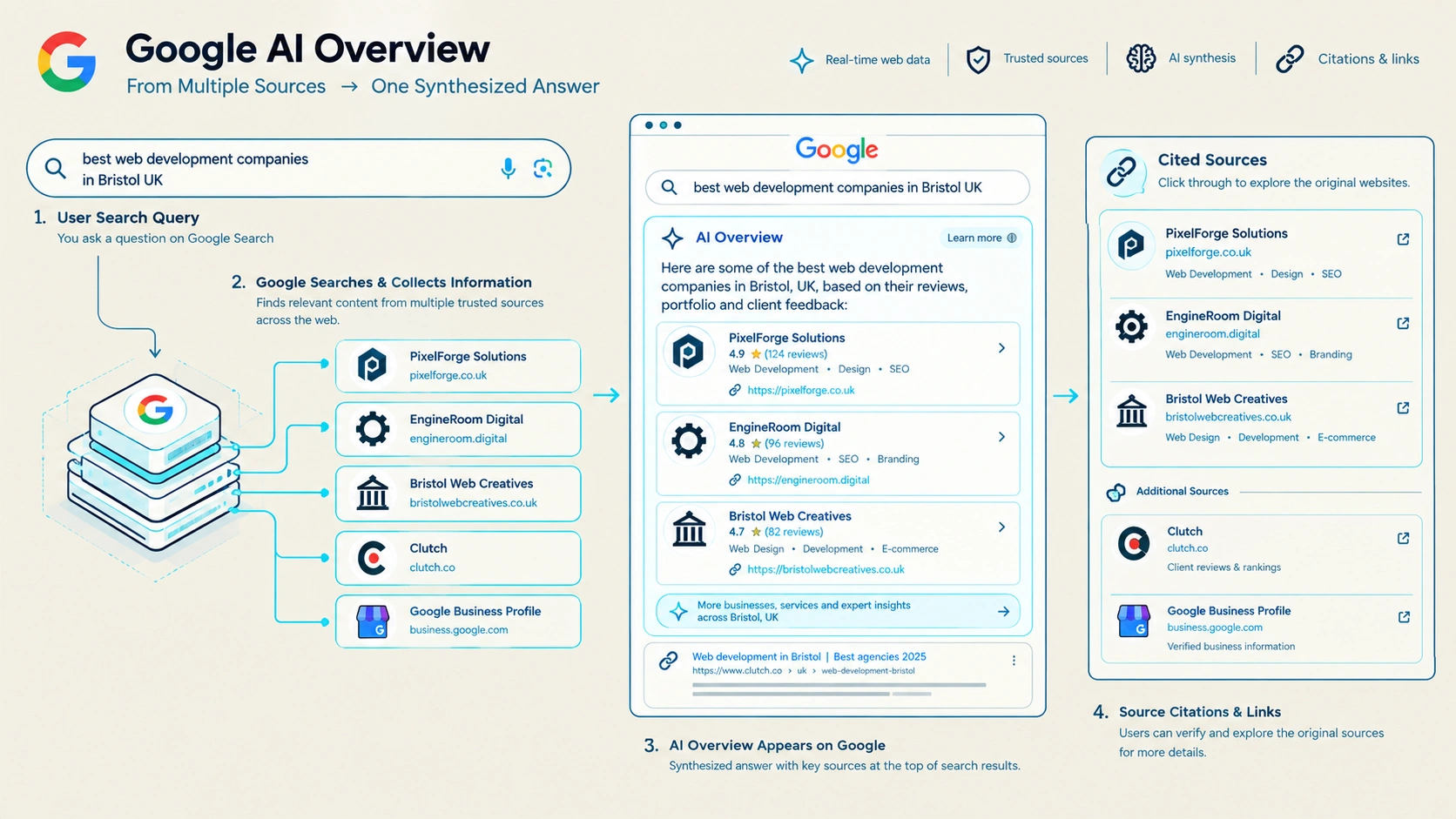 Google AI Overview: New Ranking Signals That Matter in 2026 Technical Architecture Diagram