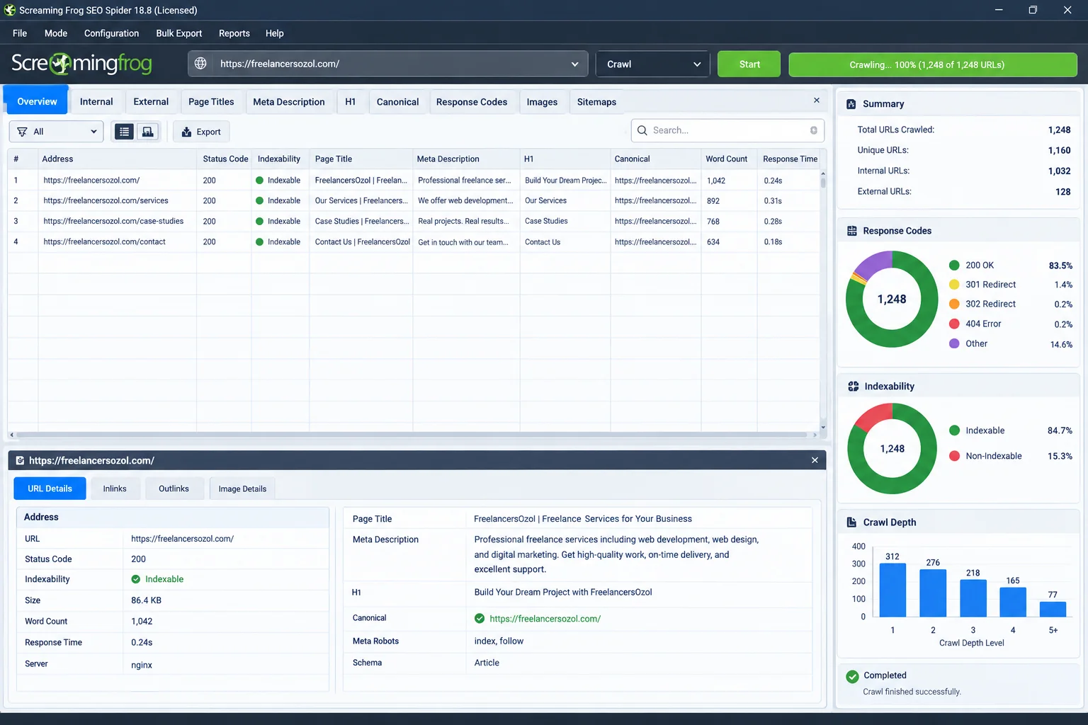 Screaming Frog Core Architecture & URL Response Diagnostics